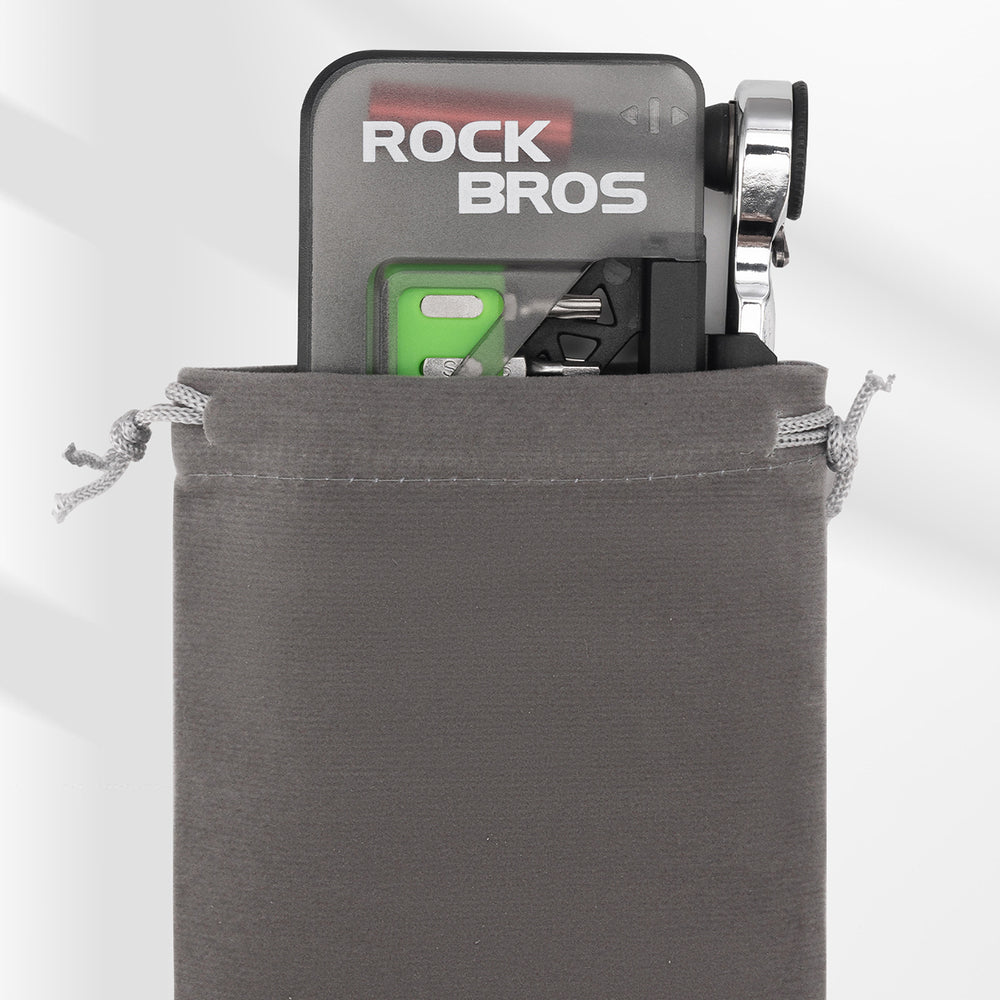 Rockbros Bike Tool Set med Mini Ratchet og Bits - Translucent Green