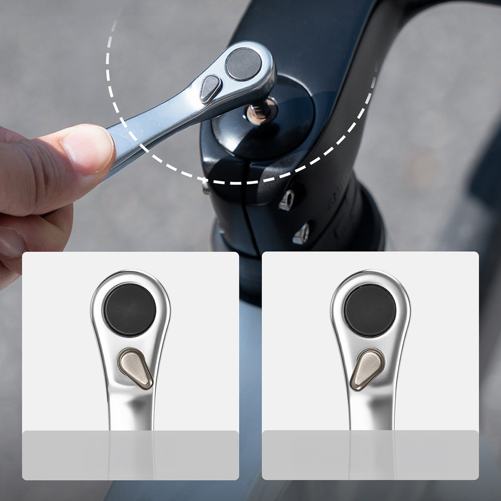 Rockbros Multitool Bike Tool Set med CO2-pumpe og ratchetnøgle - sort