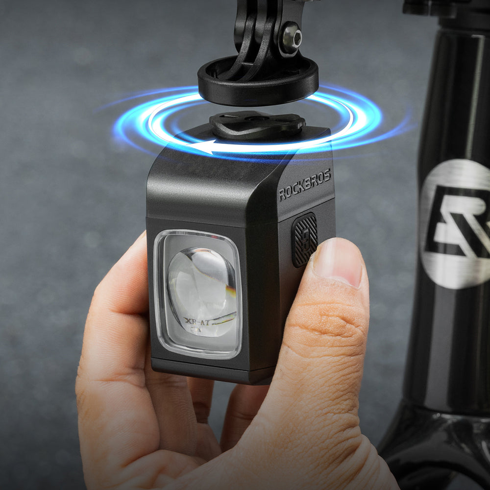 Rockbros M8 1600lm forlys med fjernbetjening 10m genopladelig 4000 mAh - sort