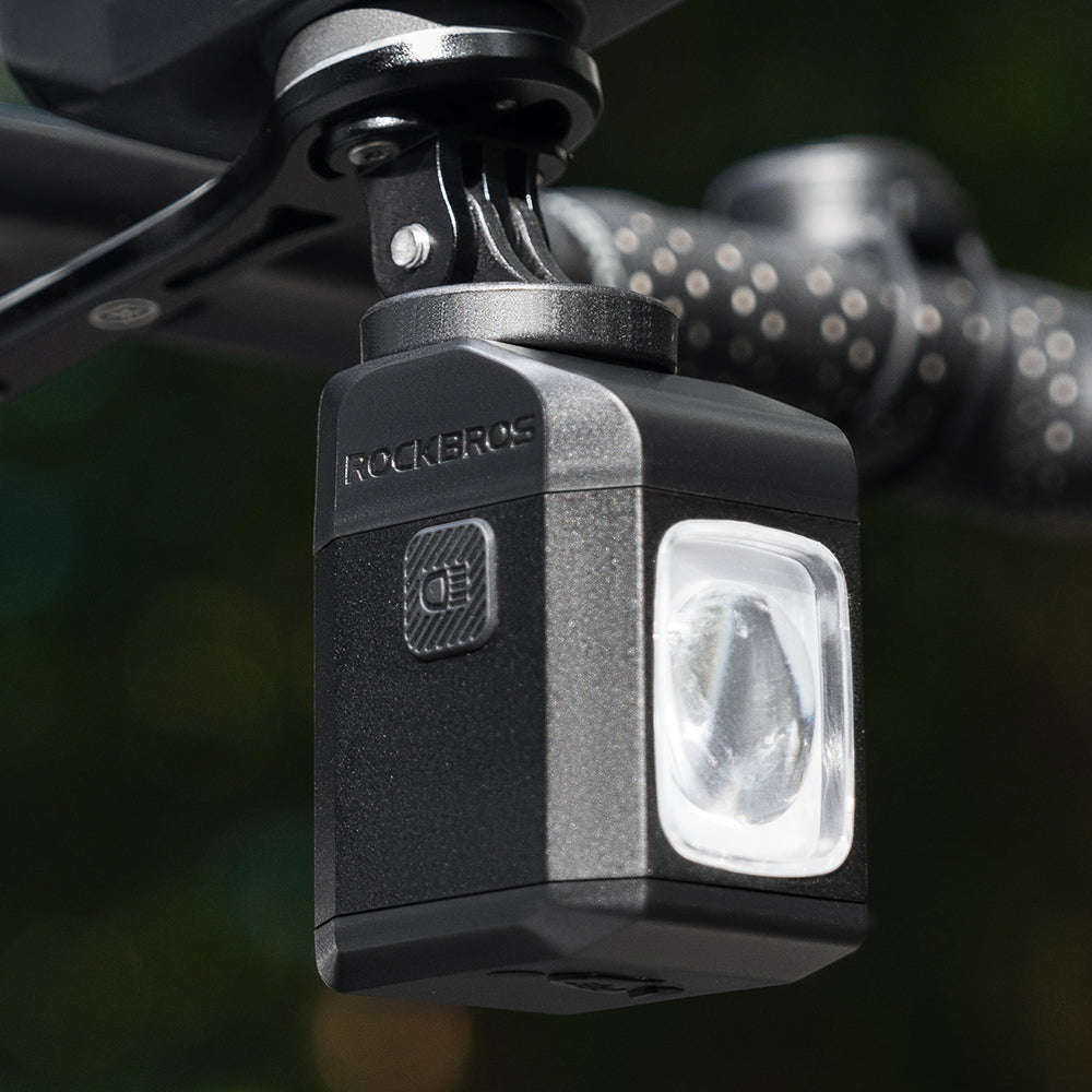Rockbros M8 1600lm forlys med fjernbetjening 10m genopladelig 4000 mAh - sort