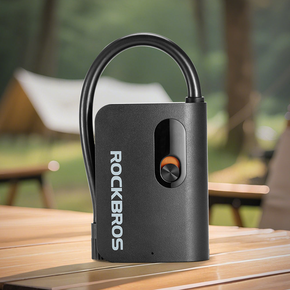 Rockbros L1 Mini trådløs pumpe 70 psi kompressor 200 mm Schrader slange længde - sort