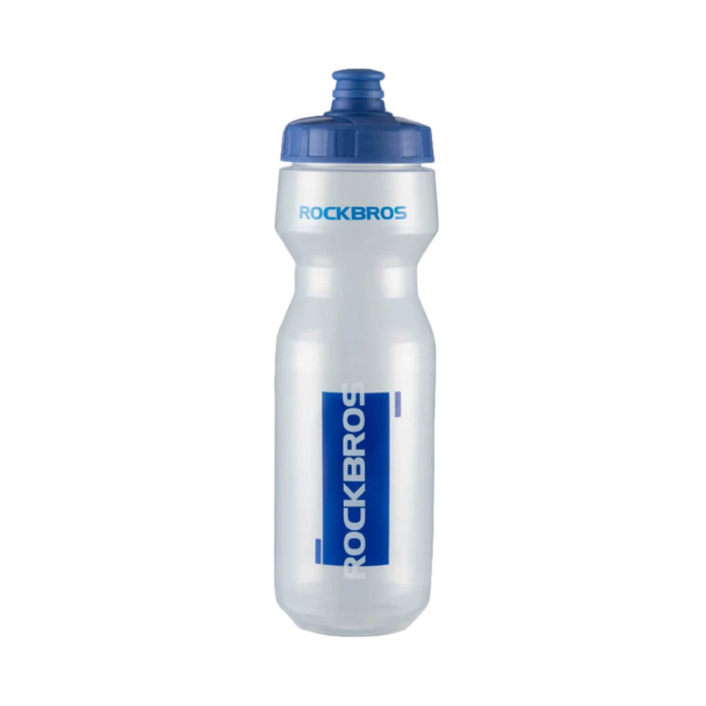 Rockbros 750 ml cykelflaske - gennemsigtig med blå mundstykke