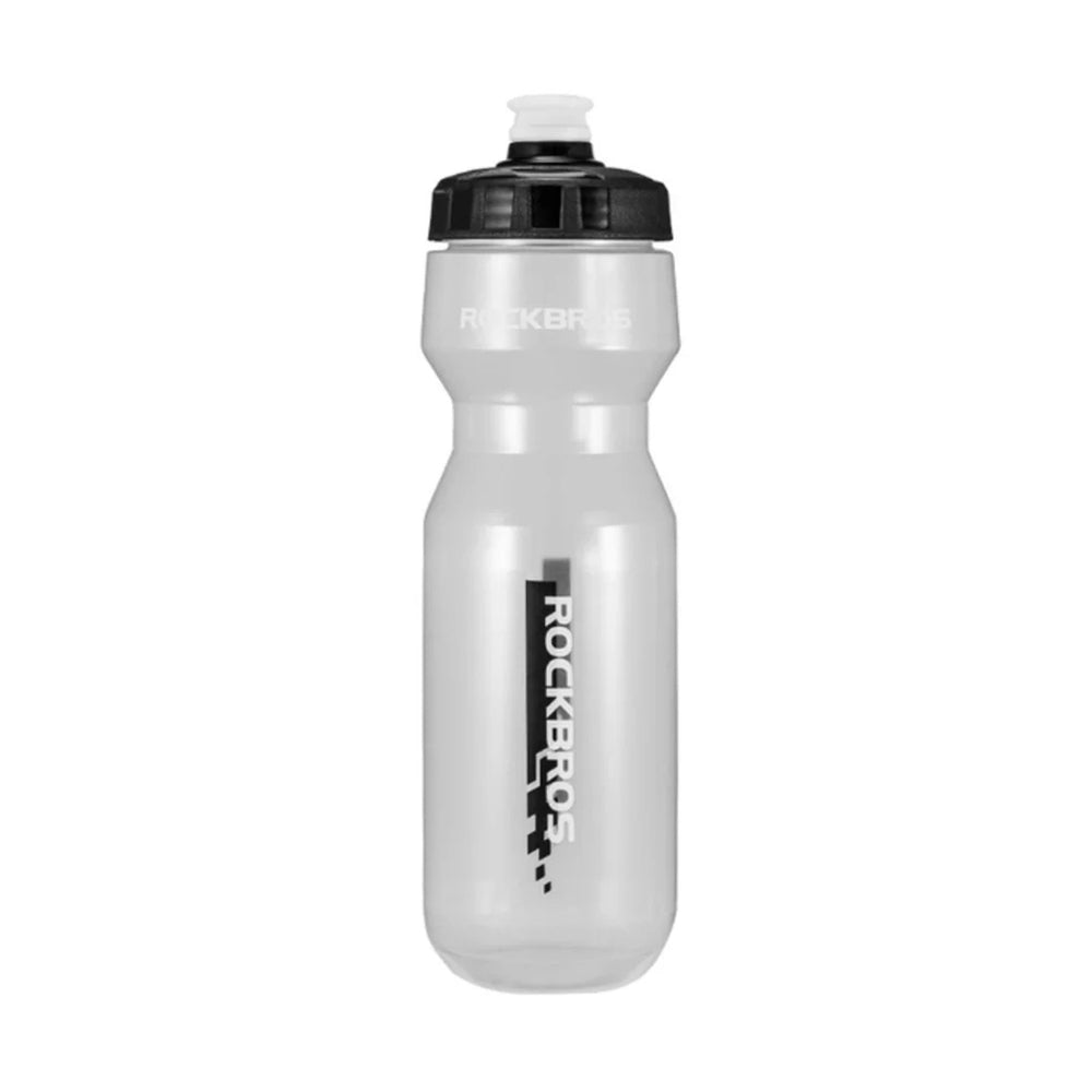 Rockbros 750 ml cykelflaske - gennemsigtig med sort mundstykke