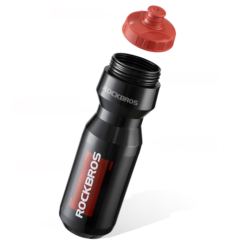 Rockbros 750 ml Bike Bottle - Transparent Black with Red Mouthpiece