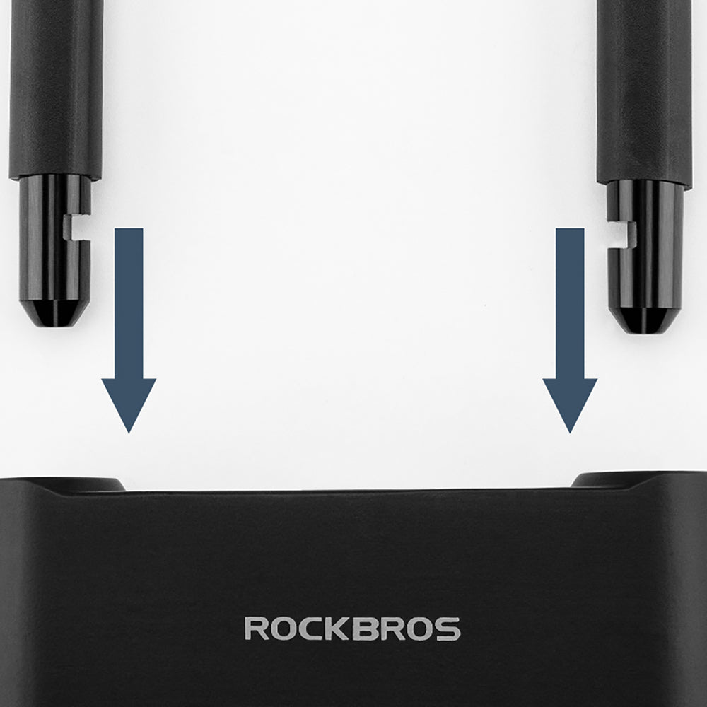 Rockbros 32210818001 SMART Cykellås med fingeraftrykslæser og Bluetooth-forbindelse - sort