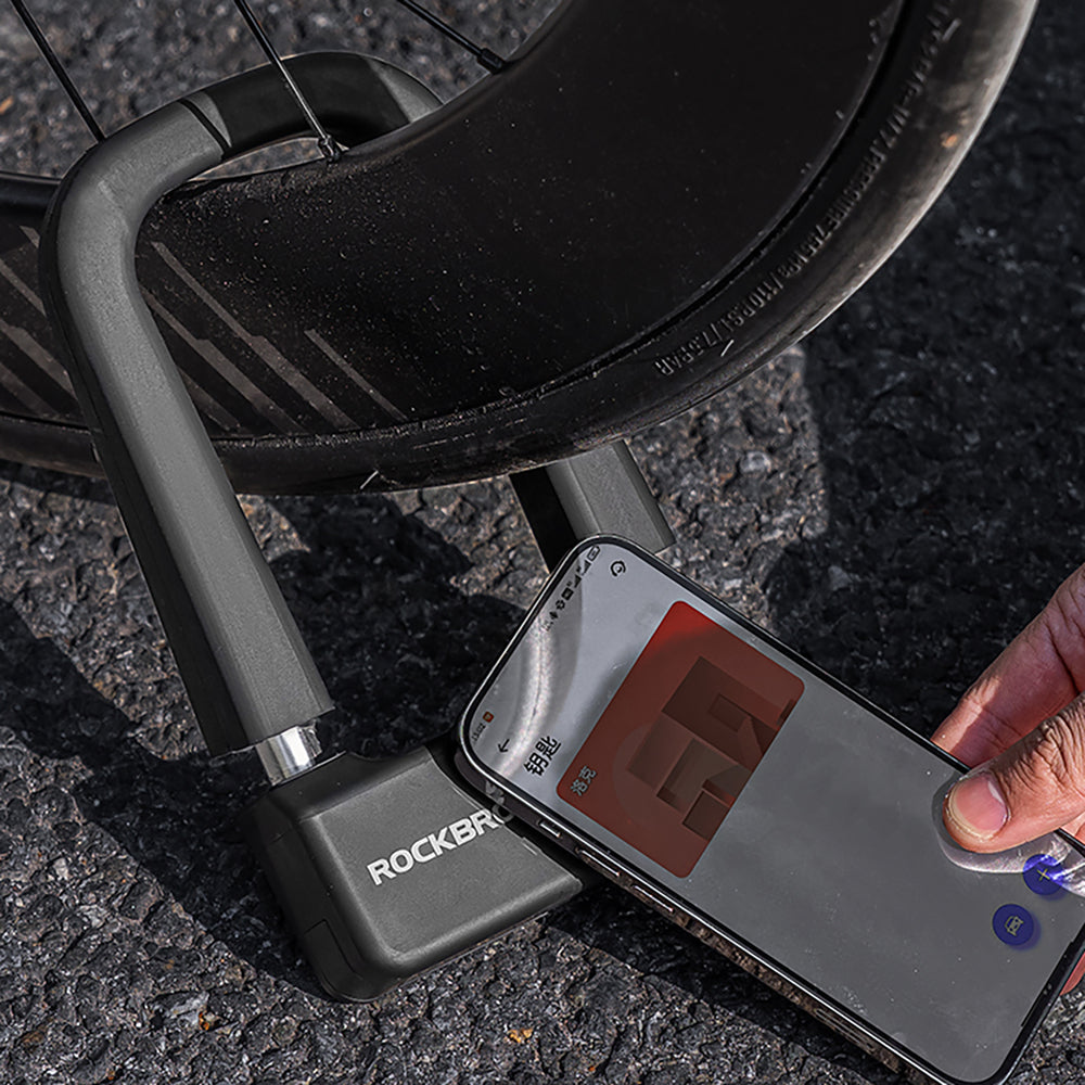 Rockbros RBNS1 SMART Bike Lock with NFC Reader - Black