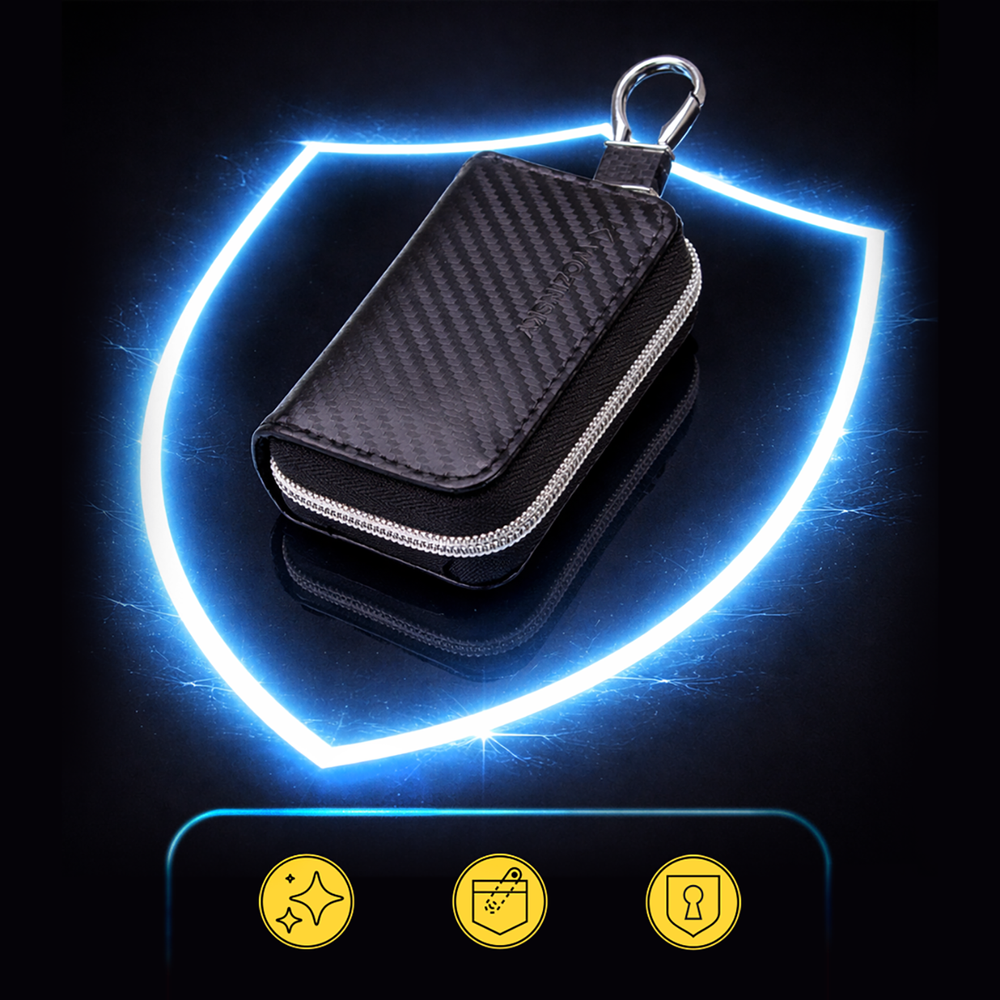 Wozinsky WBS-20 RFID Anti-Theft Car Key Case - Faraday Cage - Black