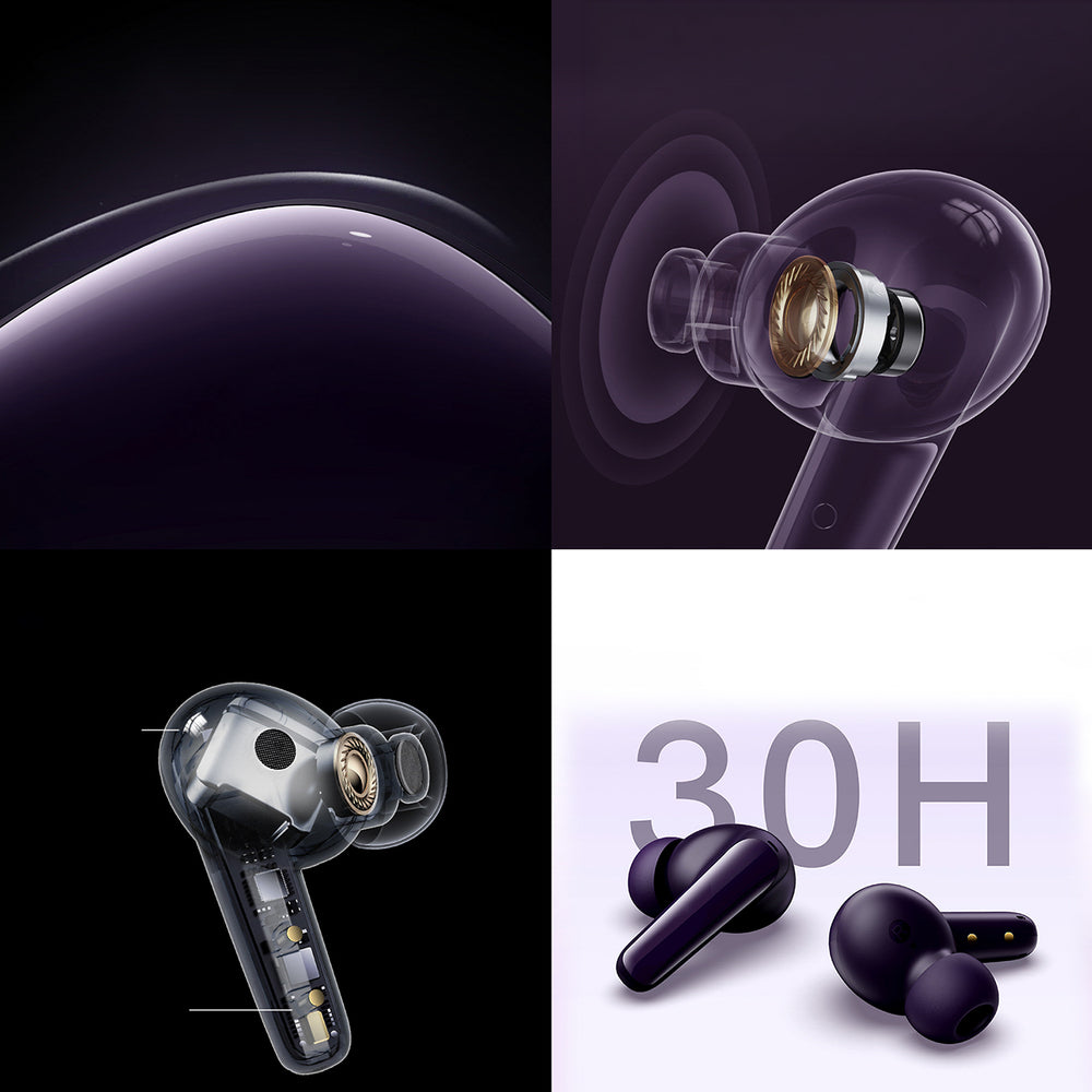 QCY T13X In-Ear Headphones with ENC IPX5 Bluetooth 5.3 - Purple