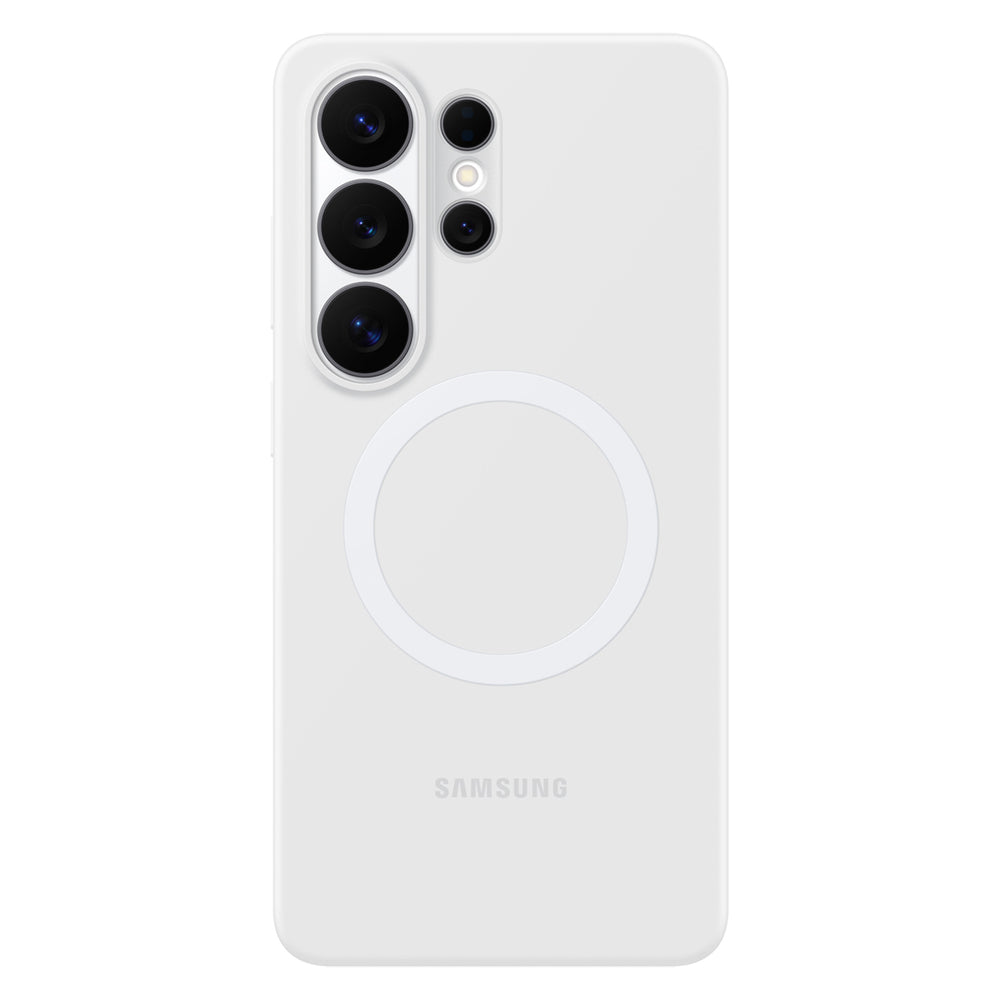 Samsung Silicone Magnet Case til Samsung Galaxy S26 Ultra, MagSafe Kompatibel - Hvid