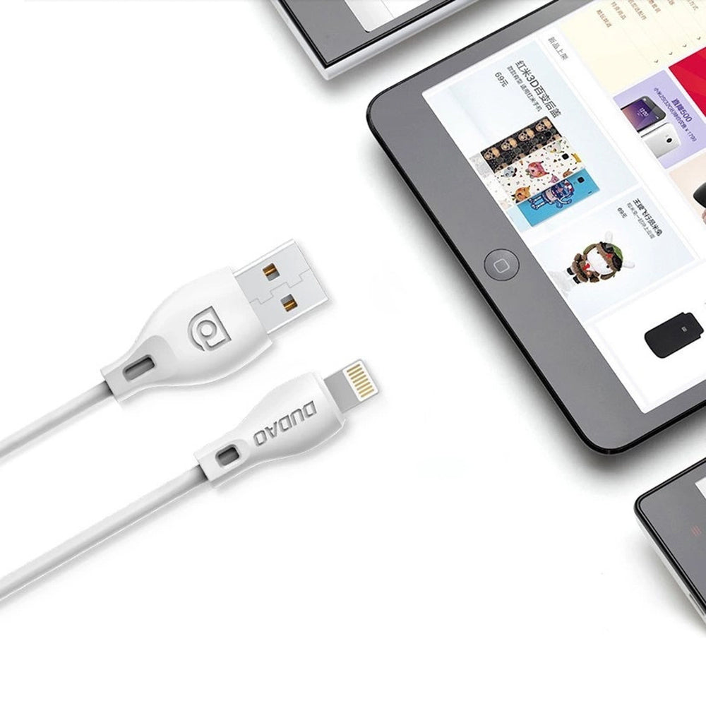 Dudao L4M USB-A - MicroUSB 2.4 A Kabel 1m - Hvid
