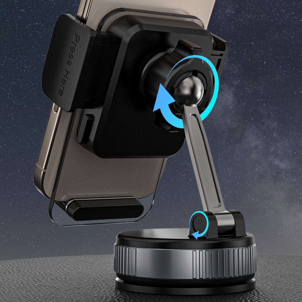 Dudao F24PLUS bilholder med sugekop til instrumentbrættet - sort