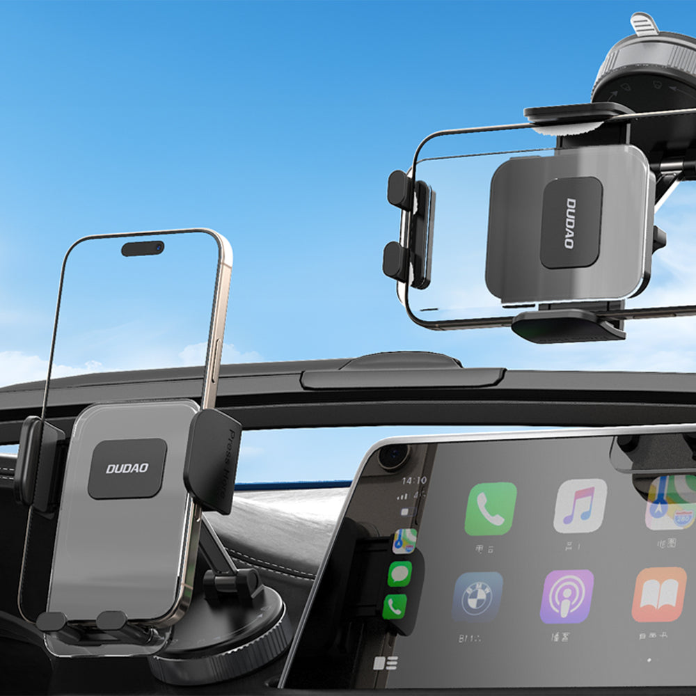 Dudao F24PLUS bilholder med sugekop til instrumentbrættet - sort