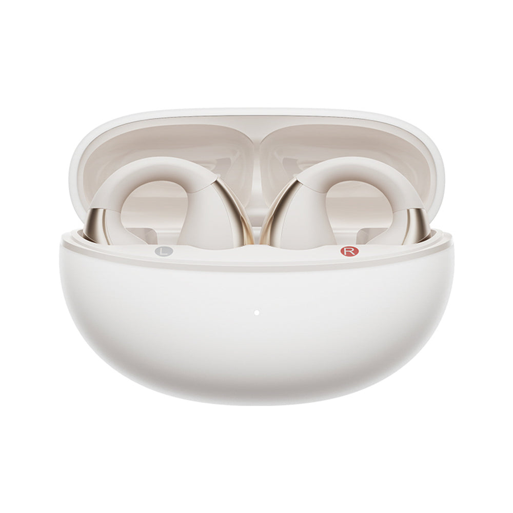 OWS QCY Crossky C30 Øretelefoner med Clip IPX4 Bluetooth 5.4 - Hvid