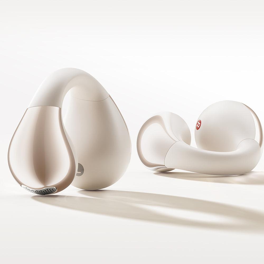 OWS QCY Crossky C30 Øretelefoner med Clip IPX4 Bluetooth 5.4 - Hvid