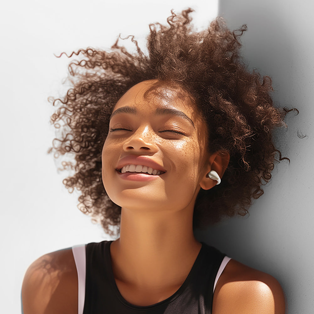 OWS QCY Crossky C30 Øretelefoner med Clip IPX4 Bluetooth 5.4 - Hvid