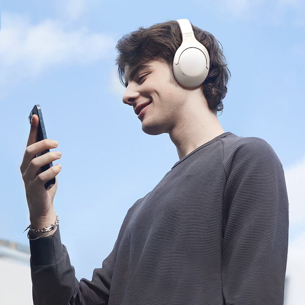 QCY H3 Lite over-ear hovedtelefoner med ANC og Bluetooth 5.3 - hvid