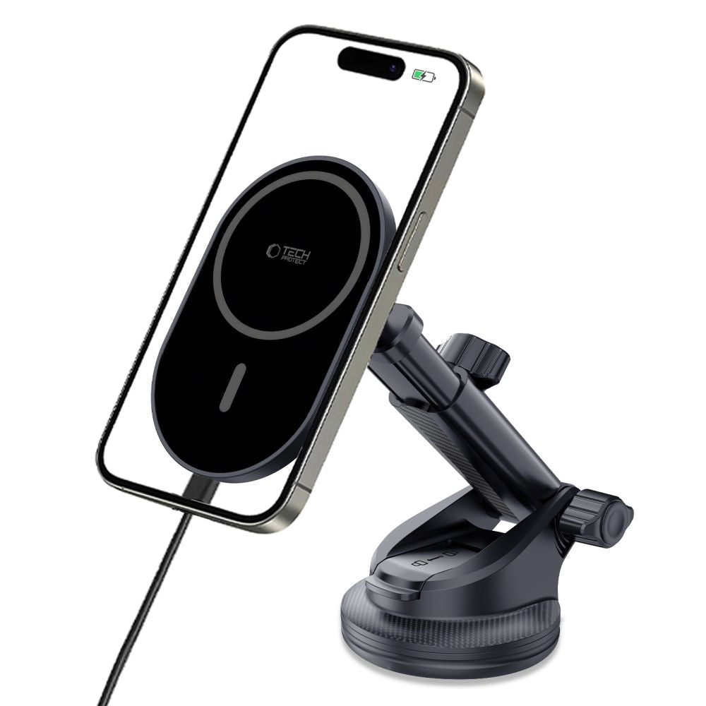 Tech-Protect mm15W-V6 Magnetisk MagSafe-bilholder til cockpit/vindrude/luftventil - sort
