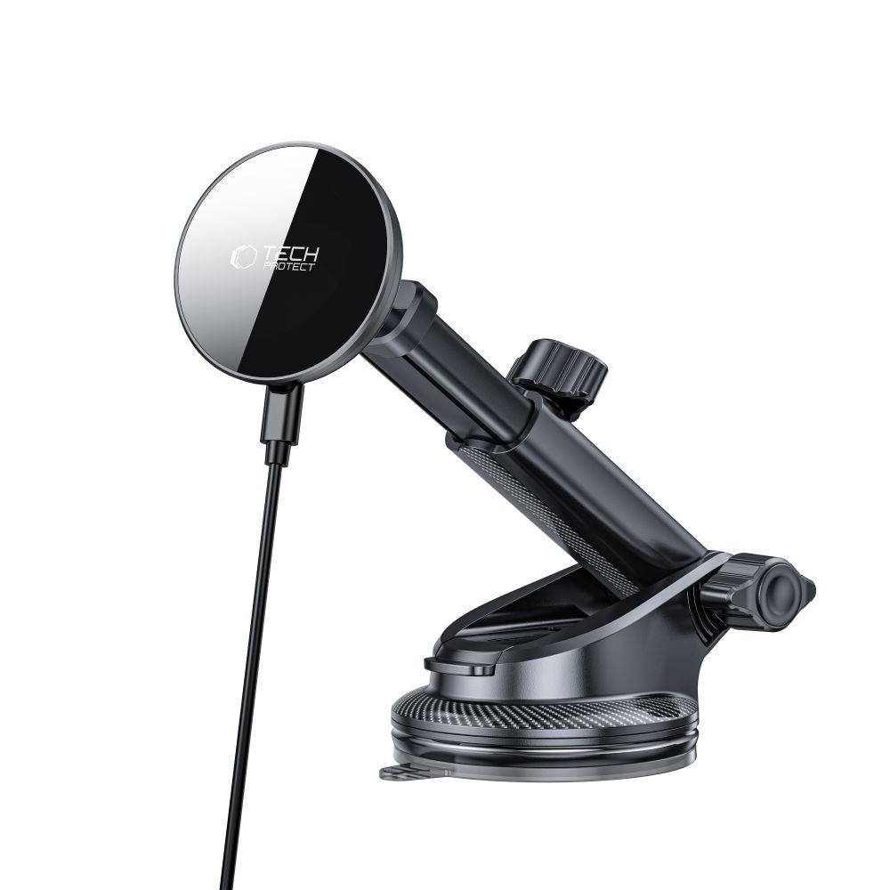 Tech-Protect mm15W-V10 Magnetisk MagSafe bilholder til cockpit/vindrude/luftventil - sort
