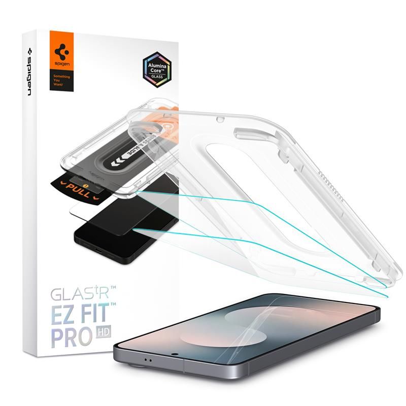 Spigen Glas.tR "EZ Fit Pro" temperet glas 2-pakke til Samsung Galaxy S25 FE