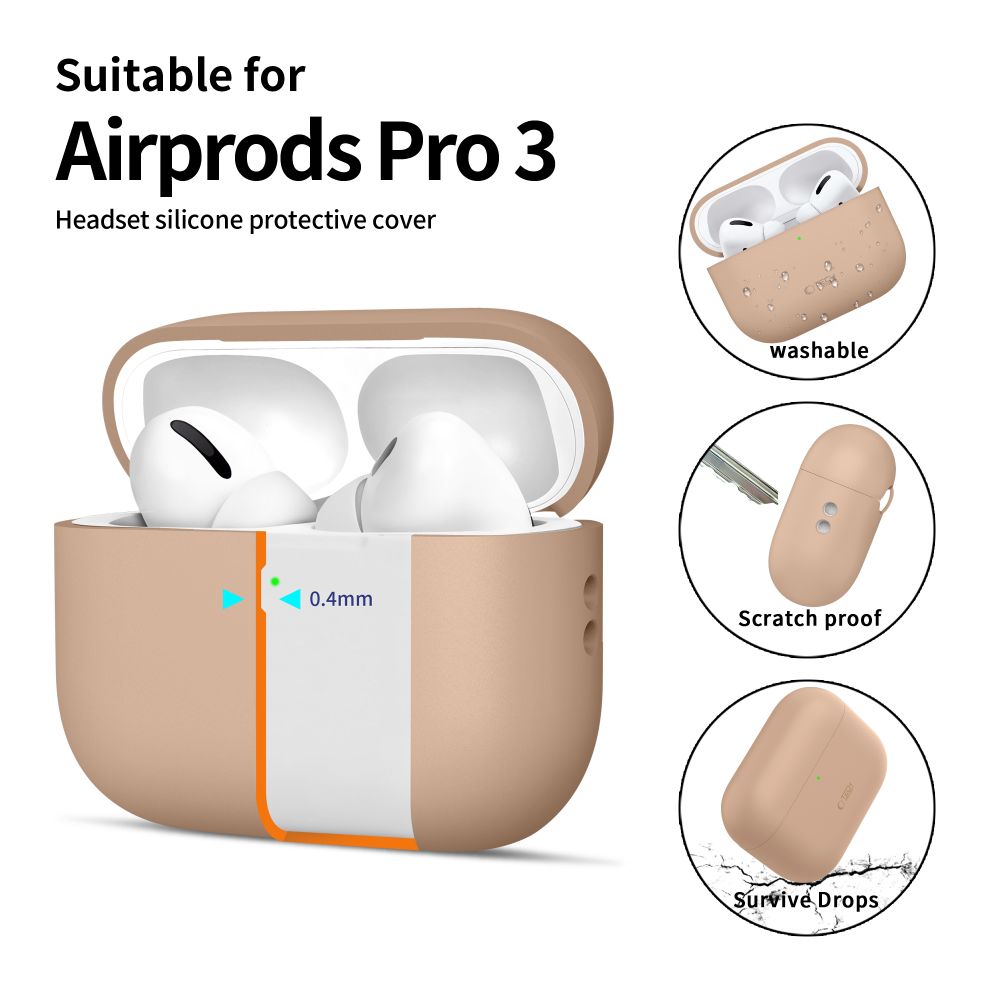 Tech-Protect Silicone Case til AirPods Pro 3 - Beige