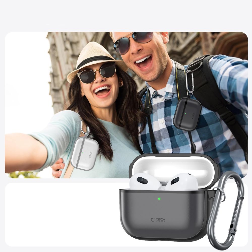 Tech-Protect Silicone Case til AirPods Pro 3 - Matte Black