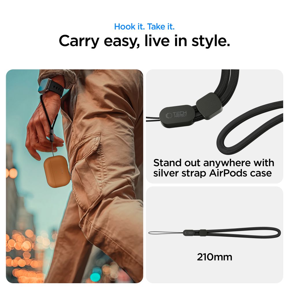 Tech-Protect NaturalFit Case til AirPods Pro 3 - Brunt