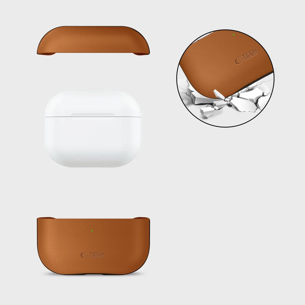 Tech-Protect NaturalFit Case til AirPods Pro 3 - Brunt
