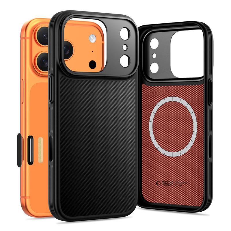 Tech-Protect Kevlar Aramid MagSafe-kasse til iPhone 17 Pro Max - sort