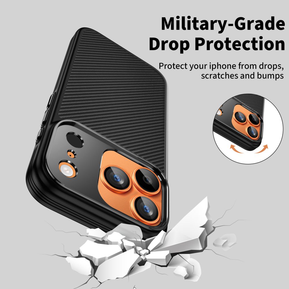 Tech-Protect Kevlar Aramid MagSafe-kasse til iPhone 17 Pro Max - sort