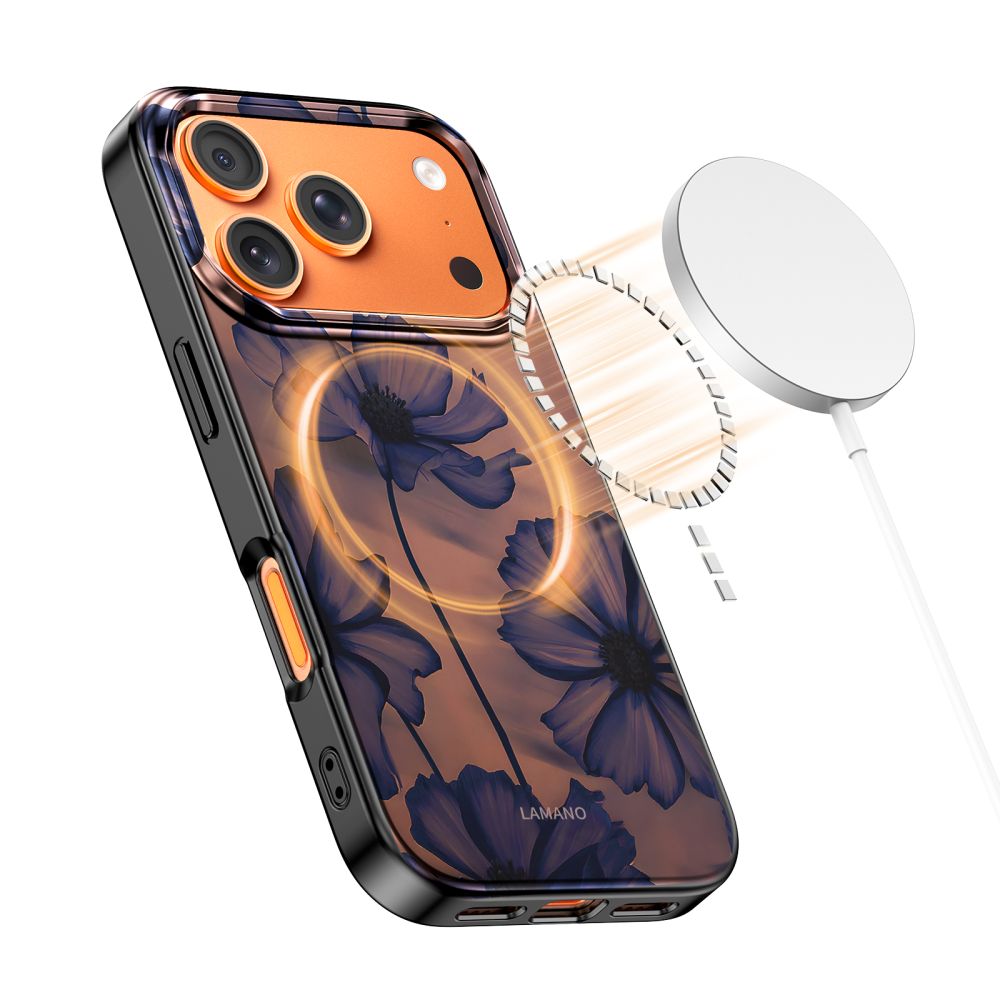 Tech-Protect Lamano MagSafe-hylster til iPhone 17 Pro Max - brunt-lila