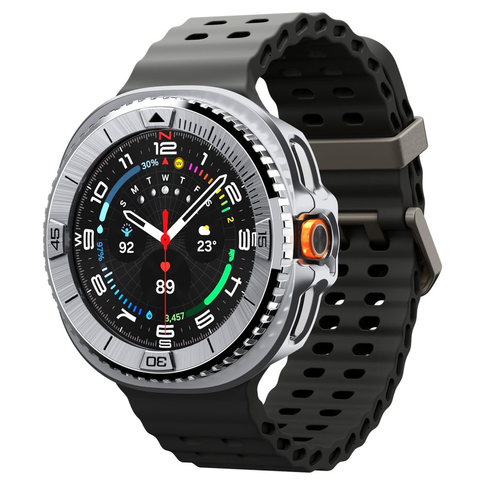 Spigen Bezel Tune Pro Pilot Cover til Samsung Galaxy Watch 8 Classic 46mm - Sølv