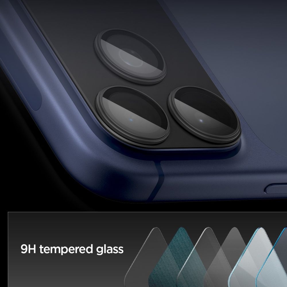 Spigen Optik Pro XL Kamera Lens Glas til iPhone 17 Pro - sort