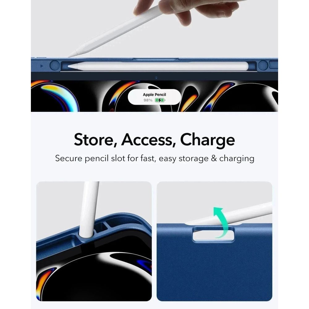 ESR Flip Hybrid Case til iPad Pro 11 5 / 6 / 2024-2025 - Navy Blue