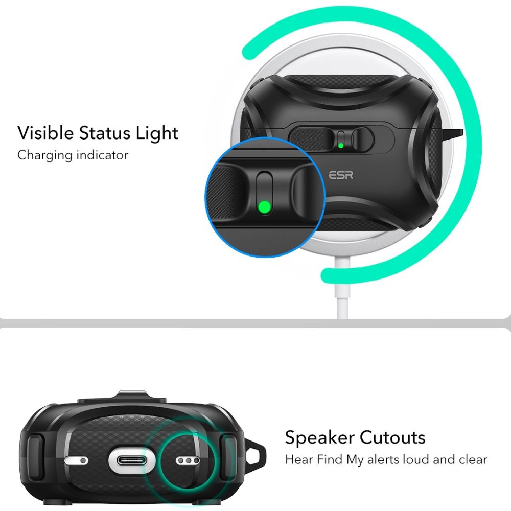 ESR Cyber FlickLock MagSafe Case for AirPods Pro 3 - Black