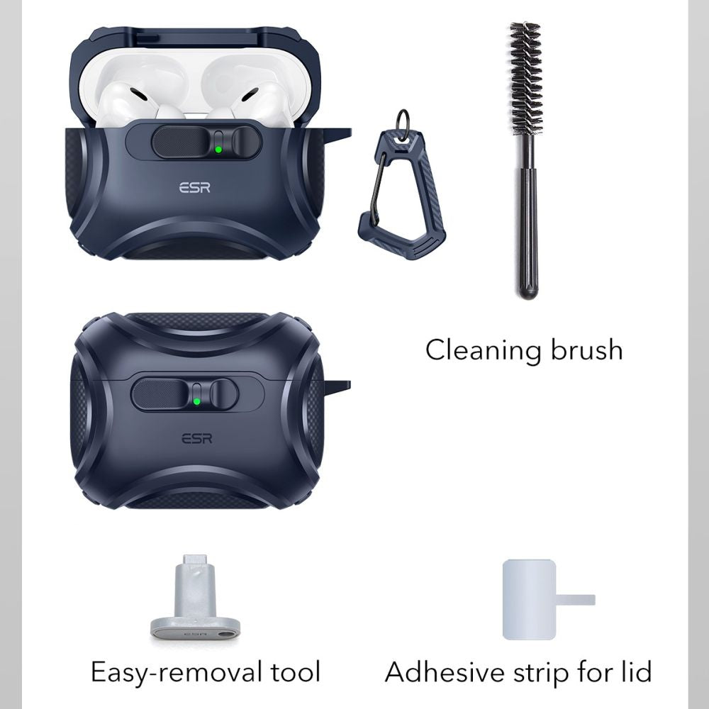 ESR Cyber FlickLock MagSafe Case for AirPods Pro 3 - Navy Blue