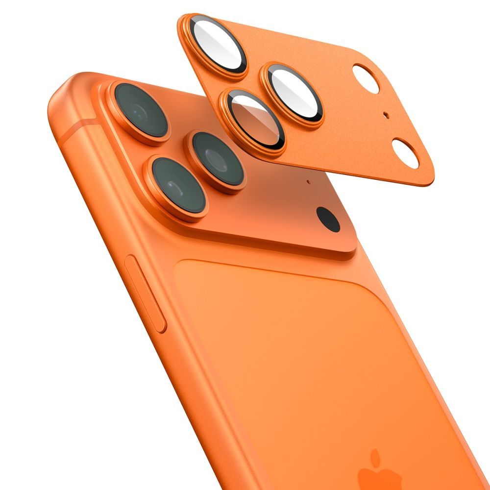 Spigen Optik Pro XL Kamera Lens Glas til iPhone 17 Pro Max - Orange