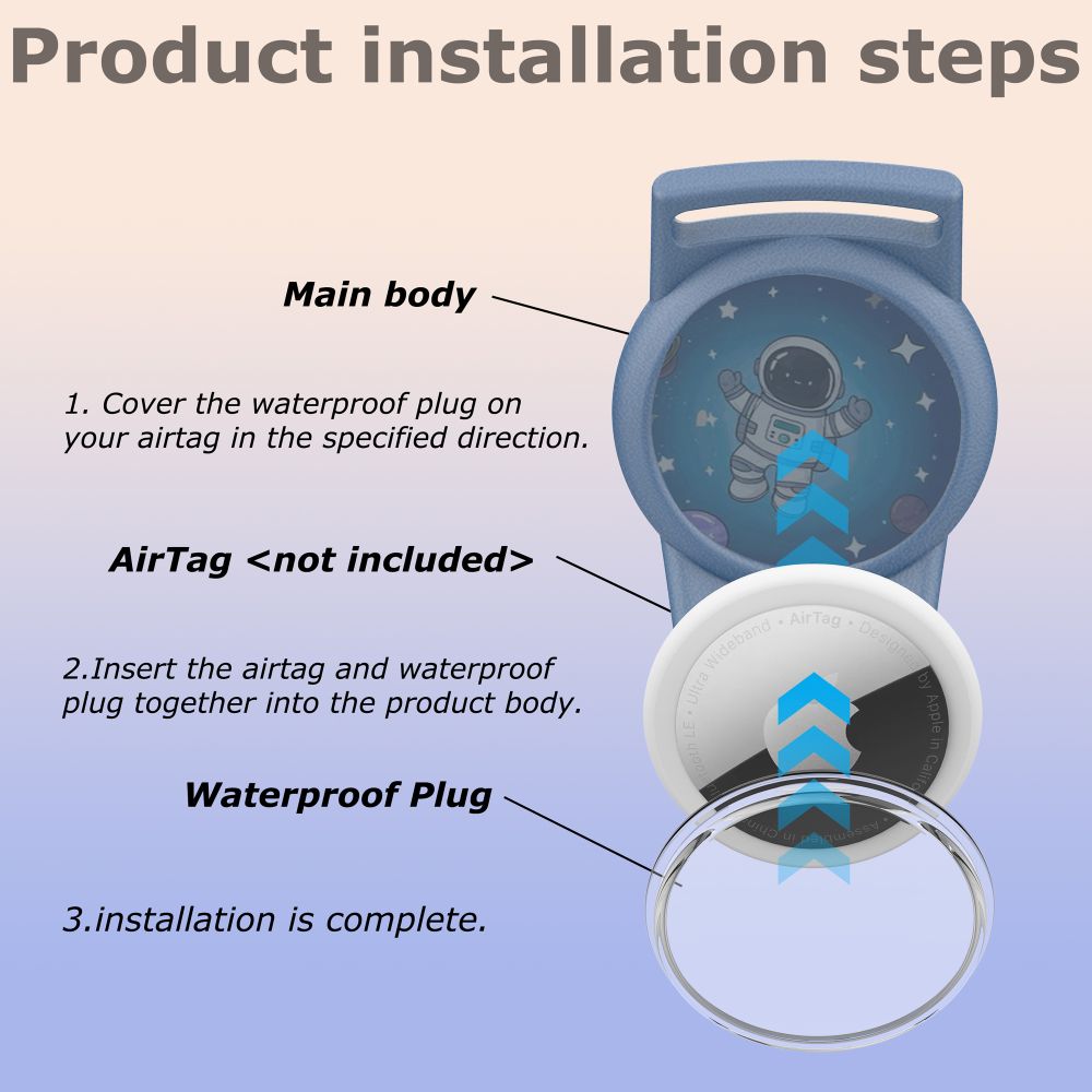 Tech-Protect nylonrem til Apple AirTag 1/2 - Pink