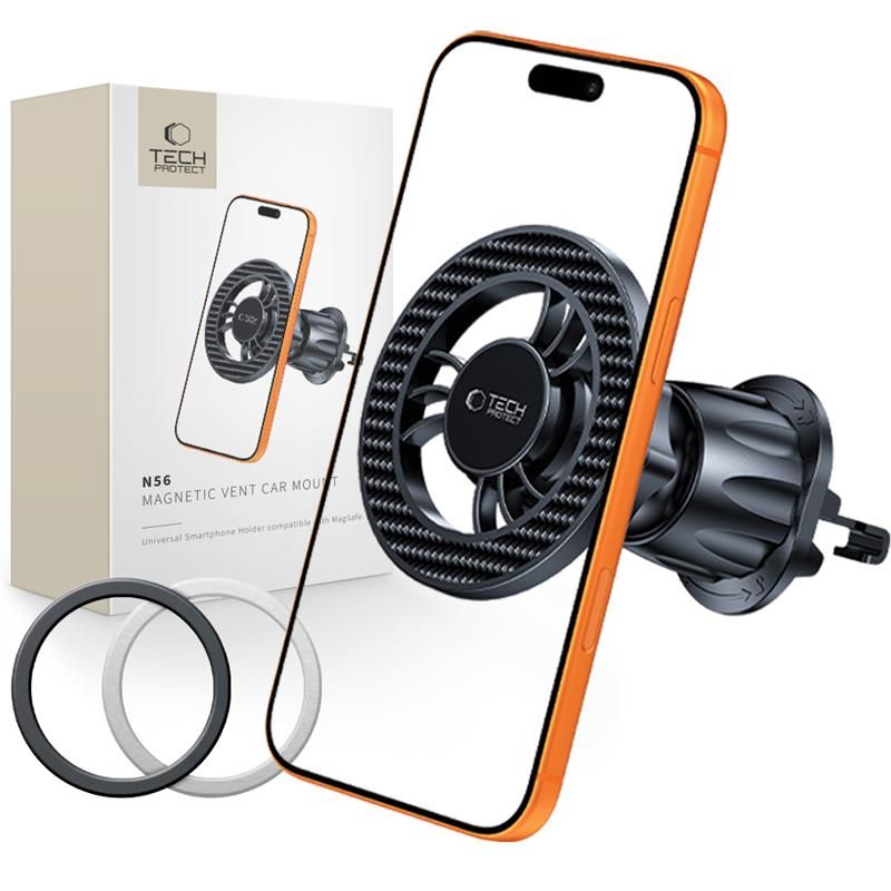 Tech-Protect N56 Magnetisk MagSafe Car Air Vent Mount - sort