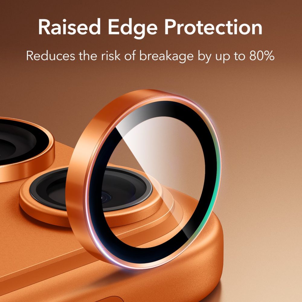 ESR Armorite Camera Lens Glass til iPhone 17 Pro / Max / 15 Pro / Max / 16 Pro / Max / 17 Pro / Max - Orange