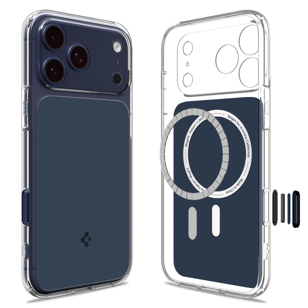 Spigen Thin Fit MagSafe Case til iPhone 17 Pro Max - Clear Navy Blue