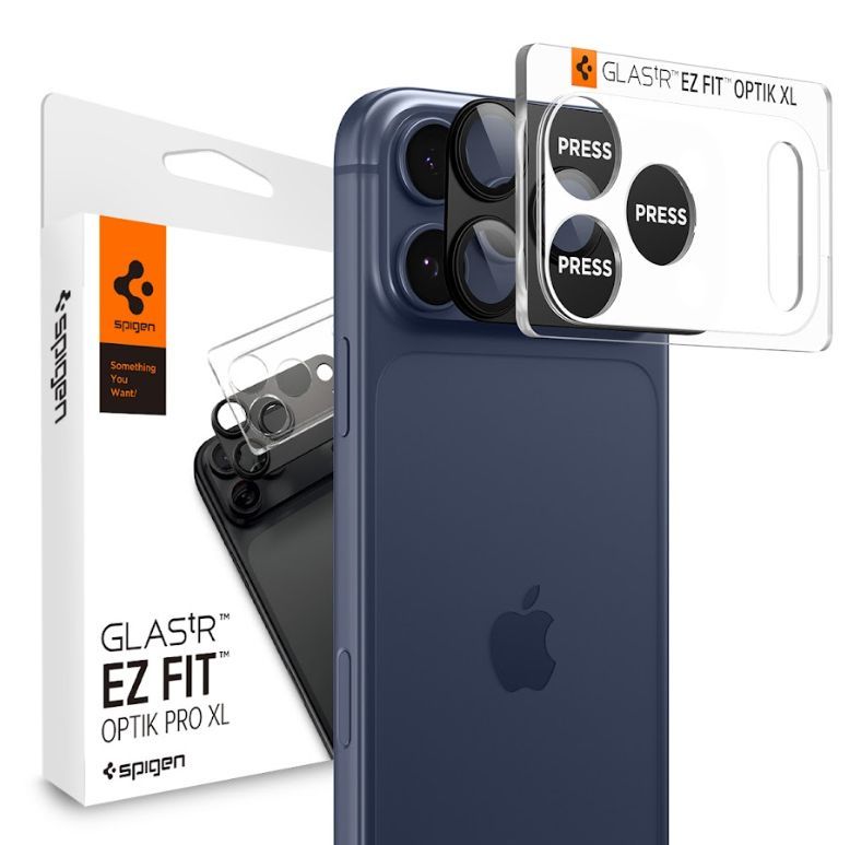 Spigen Optik Pro XL Kamera Lens Glas til iPhone 17 Pro Max - sort