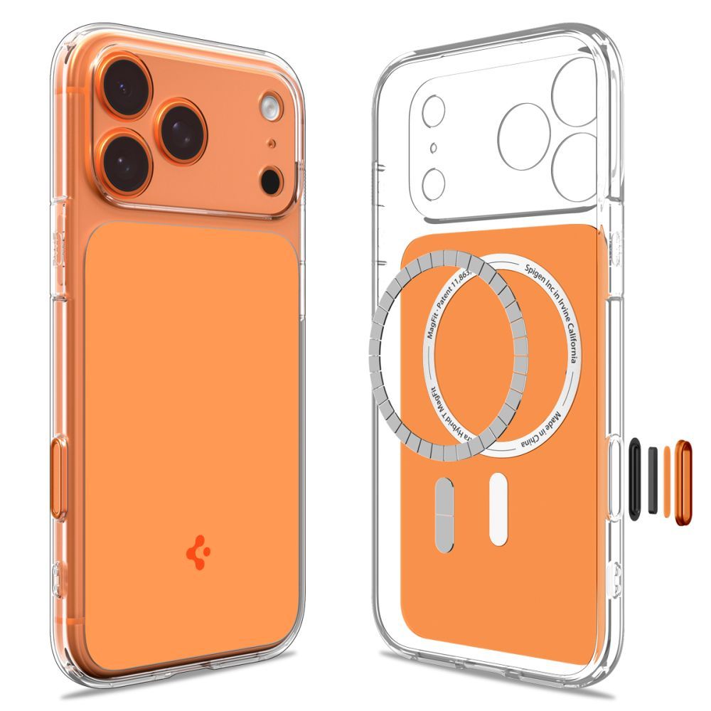 Spigen Thin Fit MagSafe Case til iPhone 17 Pro - Transparent Orange