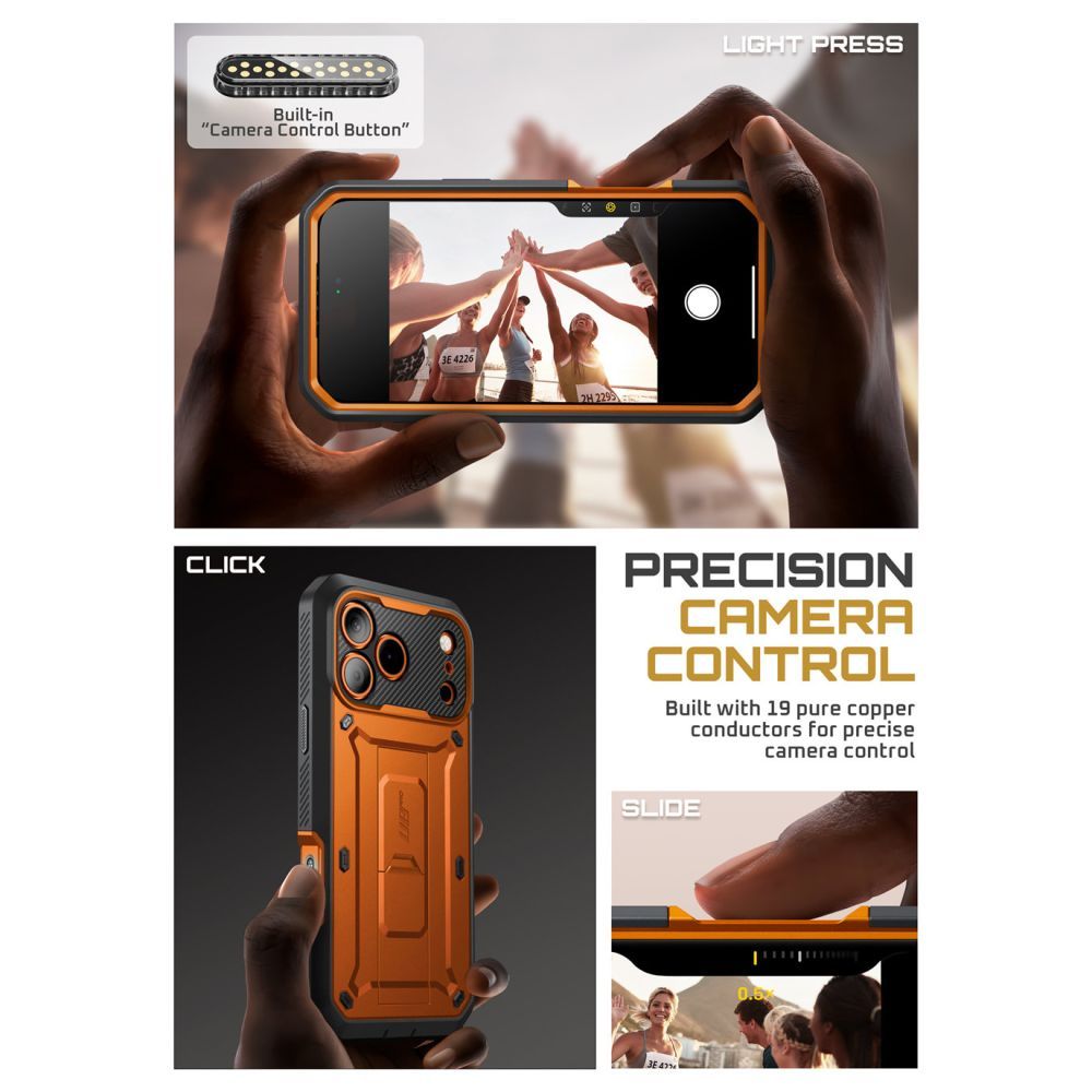 Supcase Unicorn Beetle Pro Case til iPhone 17 Pro - Orange