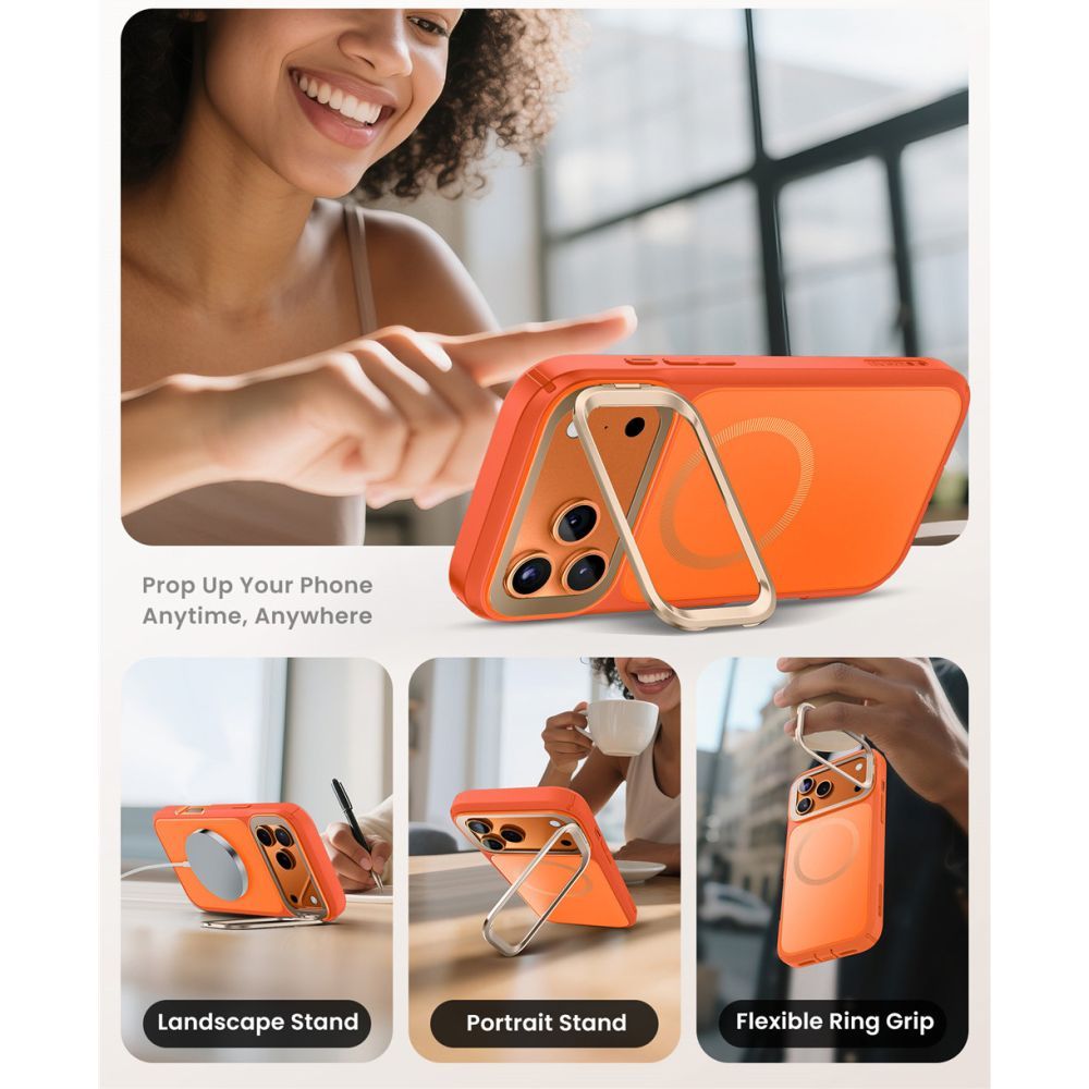 Supcase IBLSN Ares Flip MagSafe Case til iPhone 17 Pro - Orange