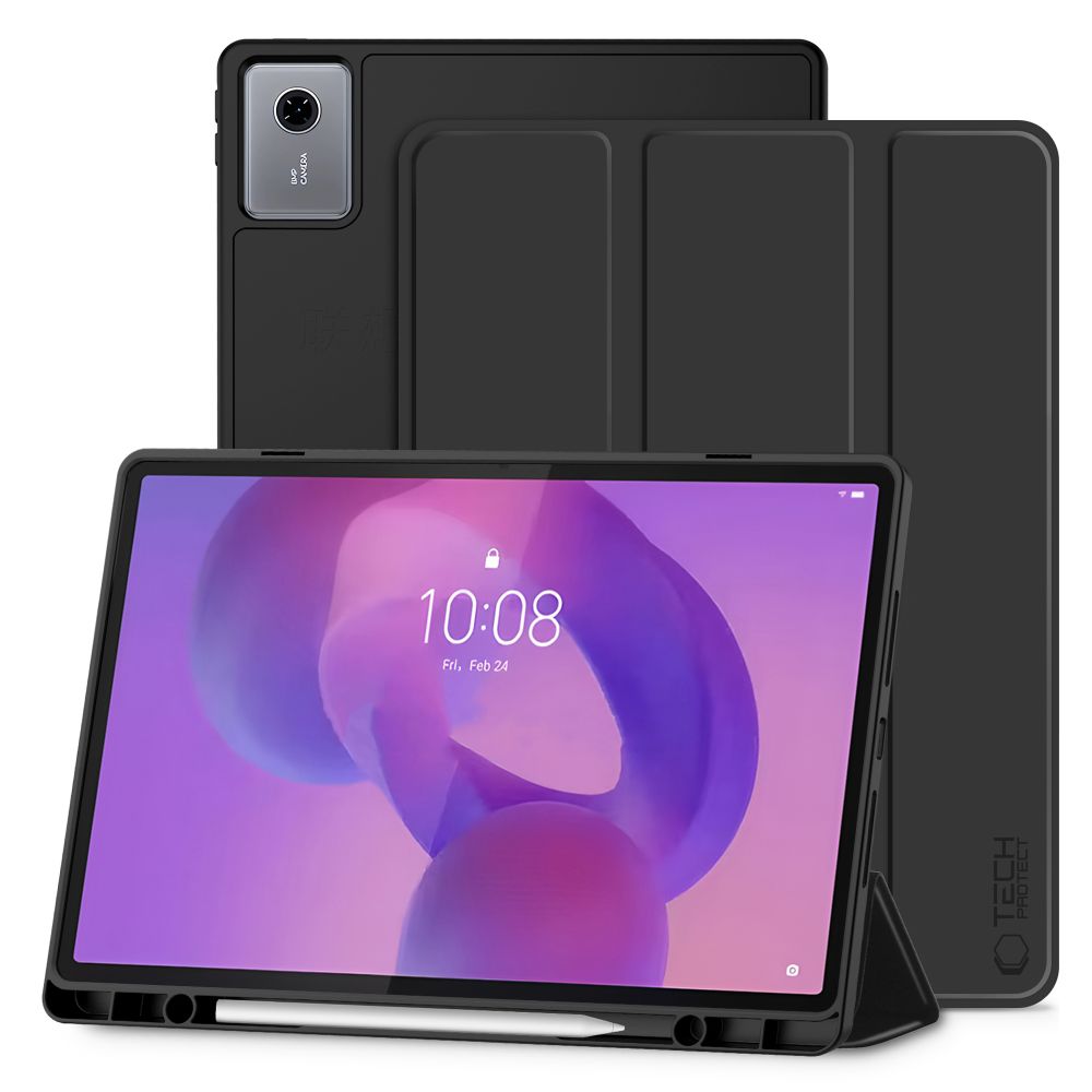 TechProtect SmartCase Pen case til Lenovo Idea Tab Plus 12.1 TB-361 - sort