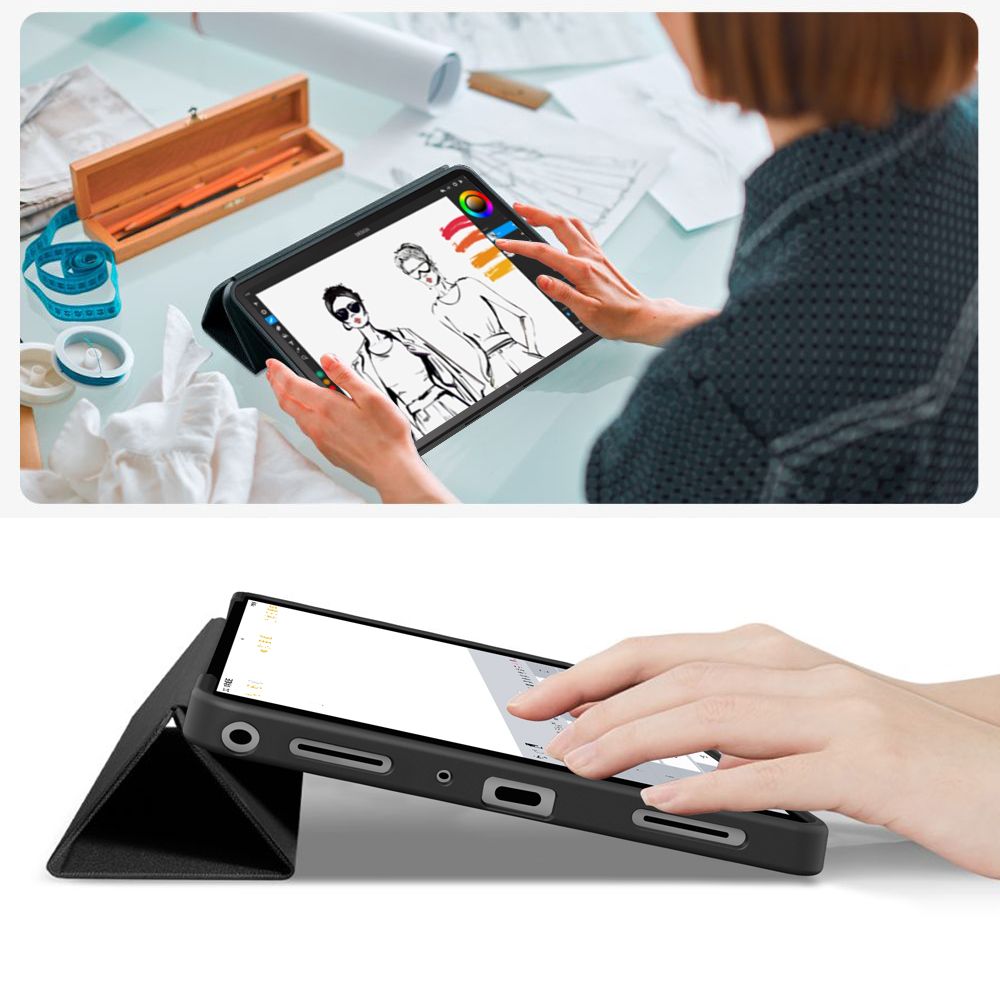 TechProtect SmartCase til Samsung Galaxy Tab A9+ / A11+ Plus 11.0 X210 / X215 / X216 / X230 / X235 / X236 - sort