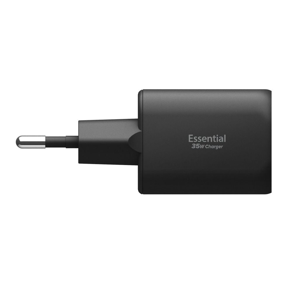 Spigen Essential EE352EU USB-C / USB-A 35W Wall Charger - sort