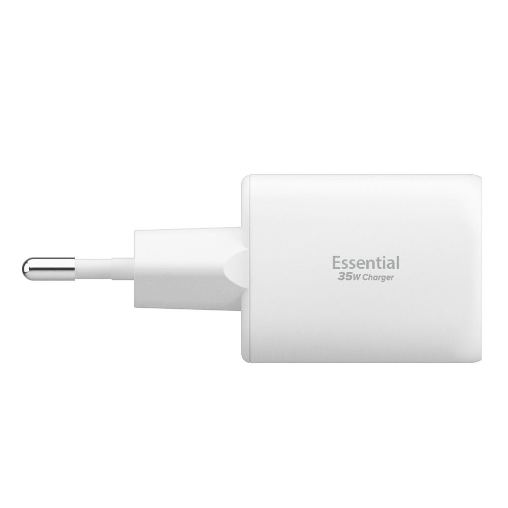 Spigen Essential EE352EU USB-C / USB-A 35W vægoplader - hvid