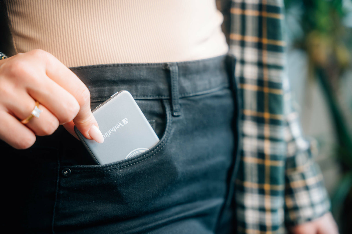 Verbatim Charge 'n' Go Lithium polymer (LiPo) 5000 mAh Trådløs opladning Grå