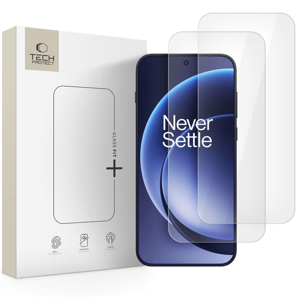 Tech-Protect Glass Fit+ 2-pakke af hærdet glas til OnePlus 15